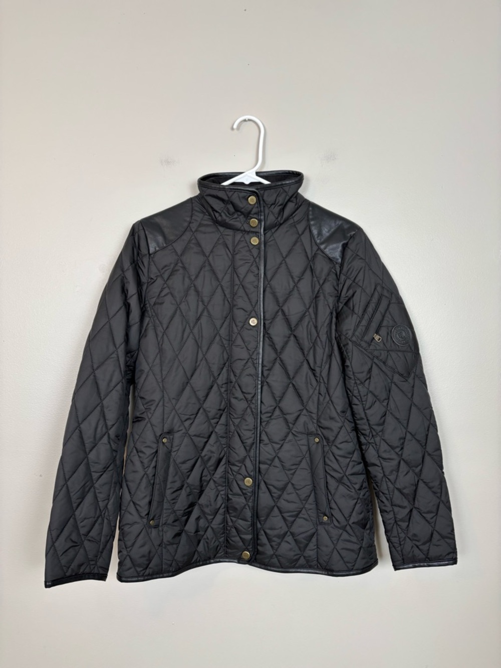 Lauren Ralph Lauren Jacket Womens XS Butterpile Crest Quilted Jacket in Black